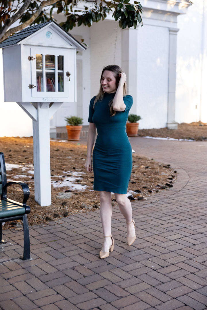 Pretty Peacock Knit Dress