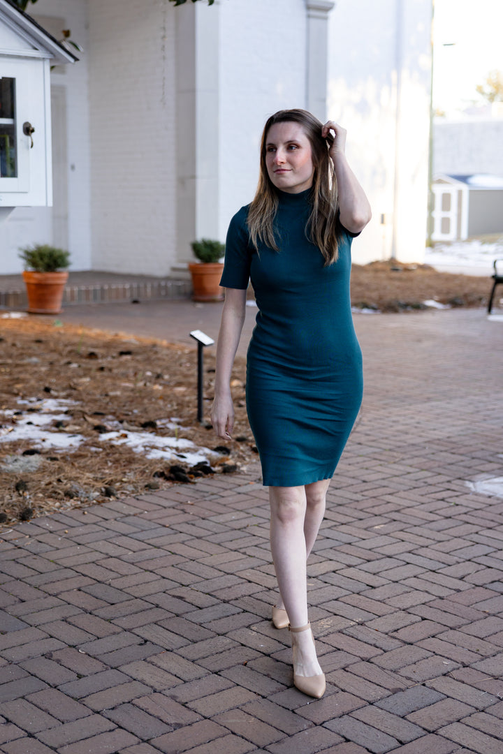 Pretty Peacock Knit Dress