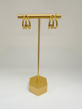 Abigail South Earrings-Triple Hoop