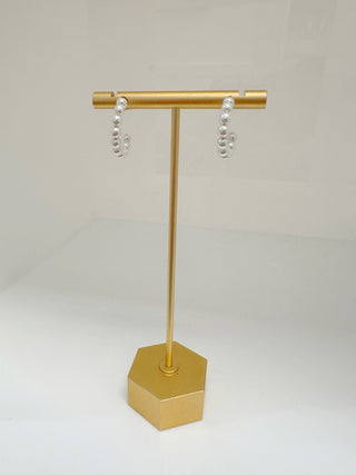 Abigail South Earrings- Pearl Hoop