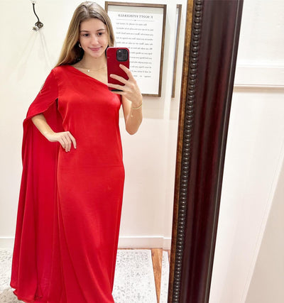 Lady in Red Maxi Dress